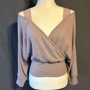 SHEIN Off-Shoulder Sweater - Dusty Purple